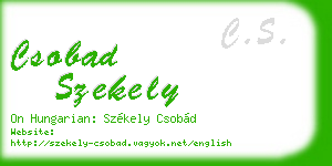 csobad szekely business card